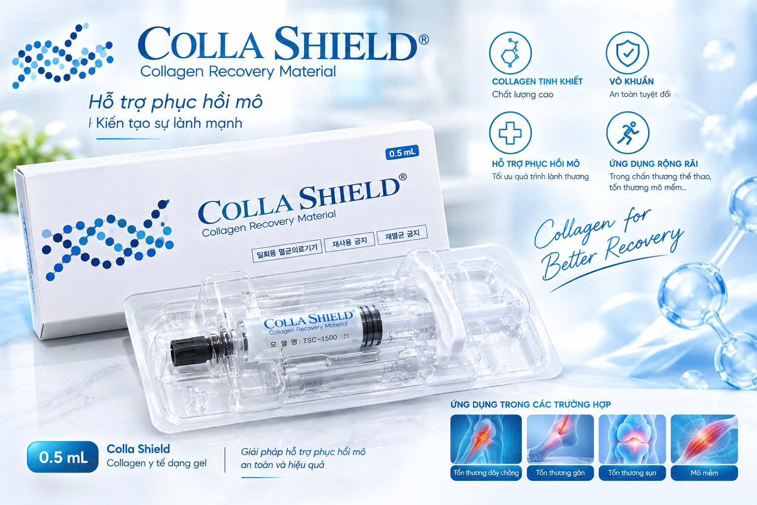 CollaShield® 0.5 mL – Vật liệu bổ sung mô bằng Atelocollagen CollaShield® 0.5 mL – Vật liệu bổ sung mô bằng Atelocollagen