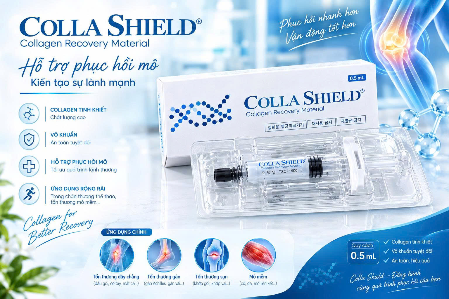 CollaShield® 0.5 mL – Vật liệu bổ sung mô bằng Atelocollagen CollaShield® 0.5 mL – Vật liệu bổ sung mô bằng Atelocollagen